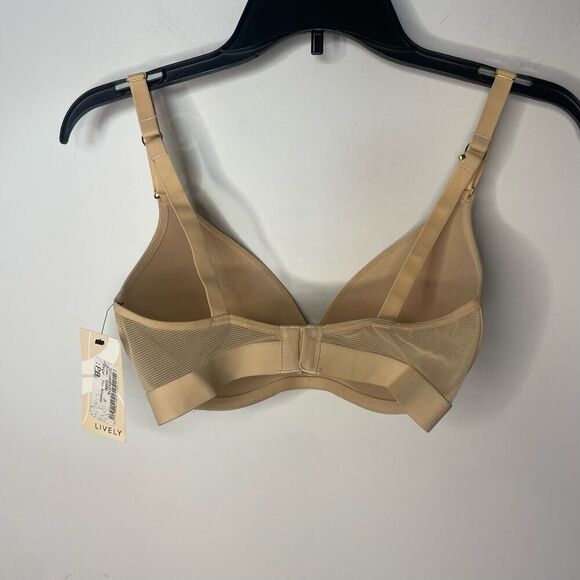 NWT Lively Bra 32DDD Toasted Almond Lined Wireless Comfort Padded Sheer Intimate - Picture 2 of 4